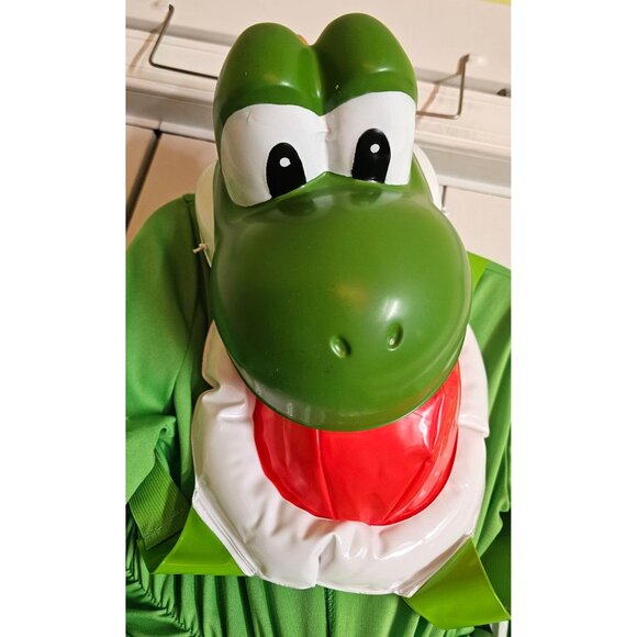 Yoshi Kids Costume 7-8 Inflatable Shell Tail Mask Halloween Super Mario Nintendo - Picture 2 of 10